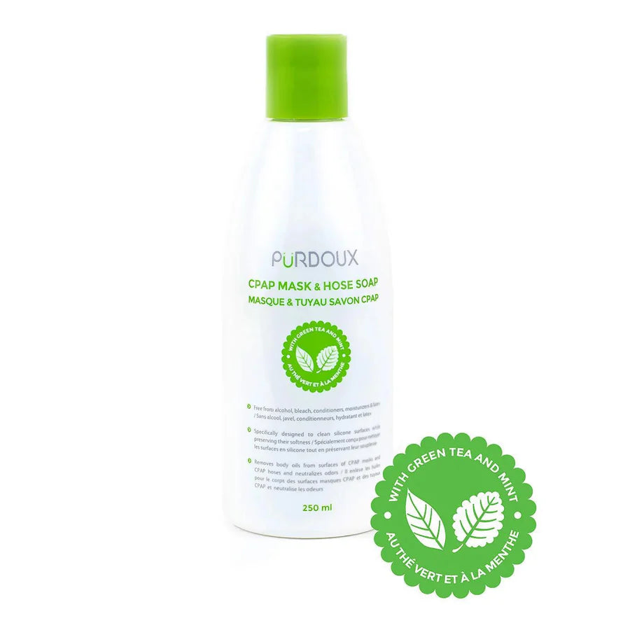 Purdoux Cpap Mask & Hose Soap Green Tea & MInt